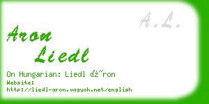 aron liedl business card